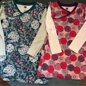 Tea Collection Teal and Purple Floral Dress